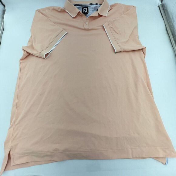 FootJoy Other - FootJoy FJ Golf Polo Shirt Men's 2XL Peach Pique Knit Stretch